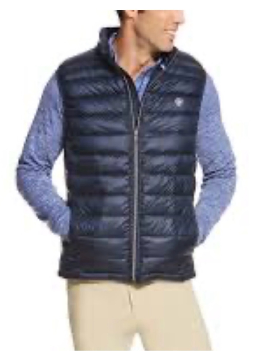 Ariat Men's Navy Quilted Down-Look Vest